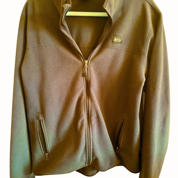 REI Co-op Men’s Full Zip Fleece Jacket Large Outdoors Camping Hiking - Picture 2 of 7